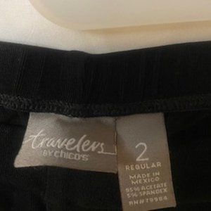 Black Chico's Traveling Pants, Size 2